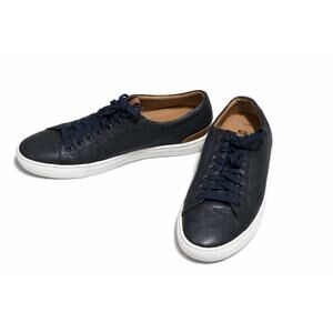 JOHNSTON & MURPHY 256619 MS50 BANKS MENS SHOES SIZE 12 NAVY LEATHER SNEAKER